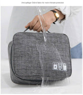 شنط أكسسوارات كبيرة من الجلد عملية لأغراض السفر - عنابى - KSA